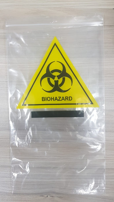 Biohazard Kangaroo Zip Lock Bag with Document Pouch for ART Test Kit