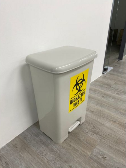 Waste Disposal Bin (Grey) with Push Pedal 25L