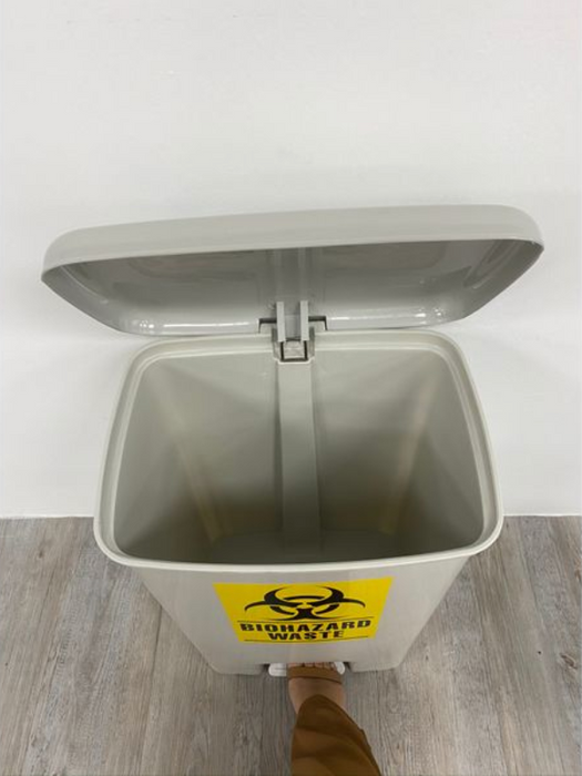 Waste Disposal Bin (Grey) with Push Pedal 25L