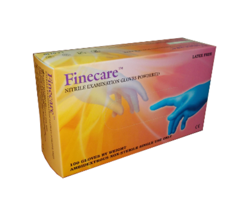 FINCARE DISPOSABLE NITRILE GLOVES (POWDER FREE)